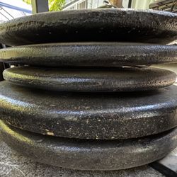 * RARE * Joe Weider Plates & BFCO MATCHING FULL DUMBELL AND PLATE SET 