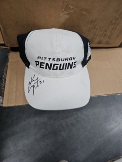  PITTSBURGH PENGUINS BLUE LIGHT Ken Wregget autograph HAT