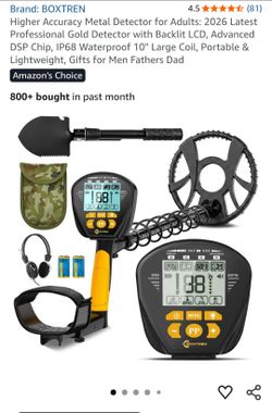 NEW BOXTREN Professional Metal Detector Kit (MD-4073) - Waterproof 10" Coil