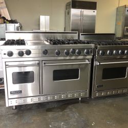 Viking Gas Range Stove 48” Stainless Steel With Double Oven 