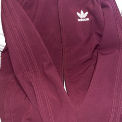 Adidas Woman Burgundy Track Jacket/Sweater
