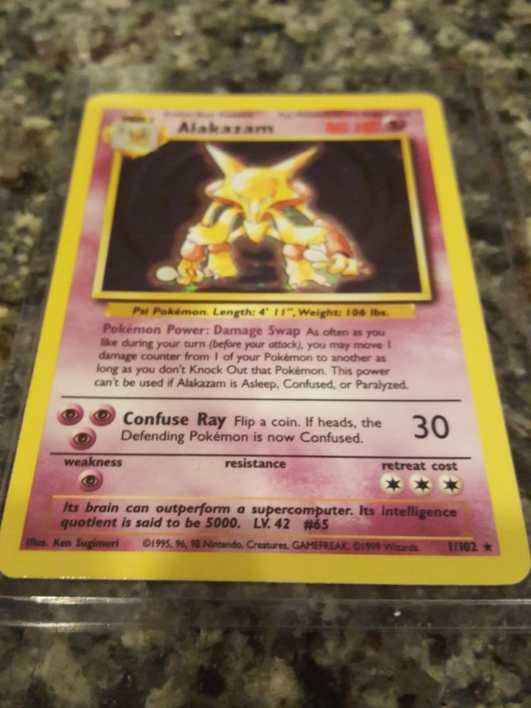 Pokemon Alakazam Holographic card