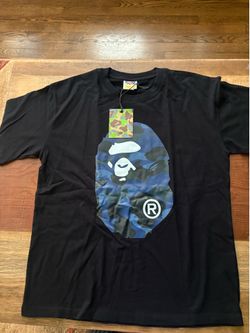 Blue and white bape shirt
