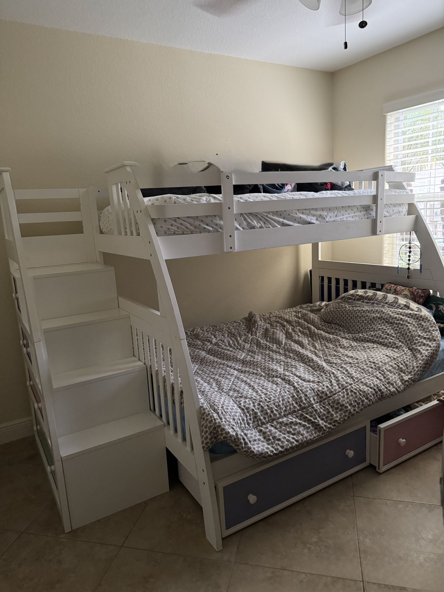 Bunk Bed With Multiple Drawers And Steps