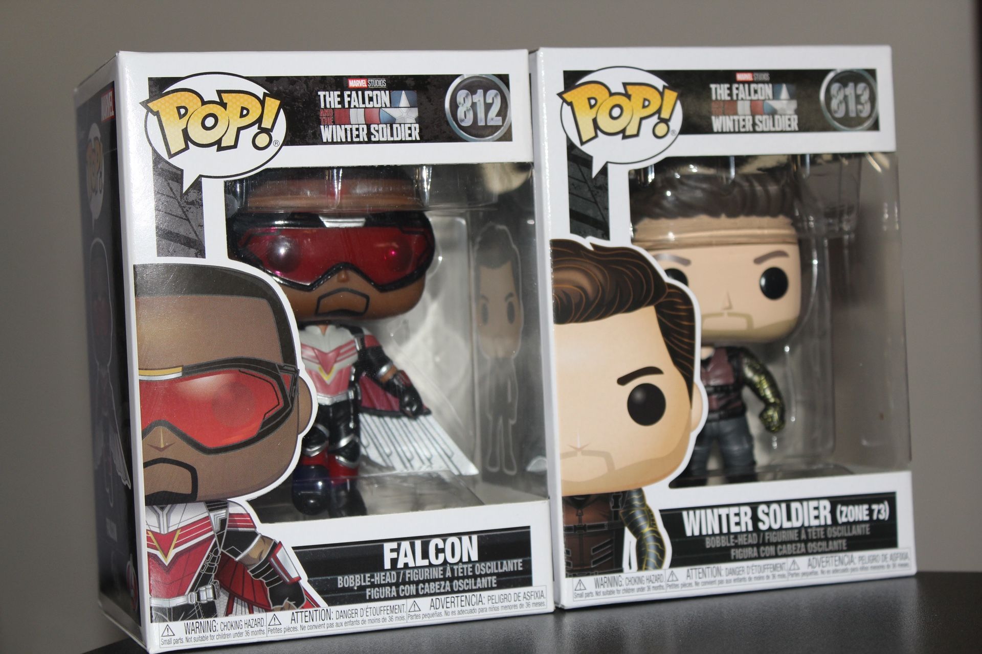 Funko Pop! Marvel The Falcon Winter Soldier (Zone 73) #812 #813 Set w Protector