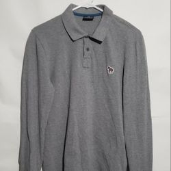 PAUL SMITH POLO SHIRT ZEBRA LOGO EMBROIDERED  MENS SIZE SMALL 