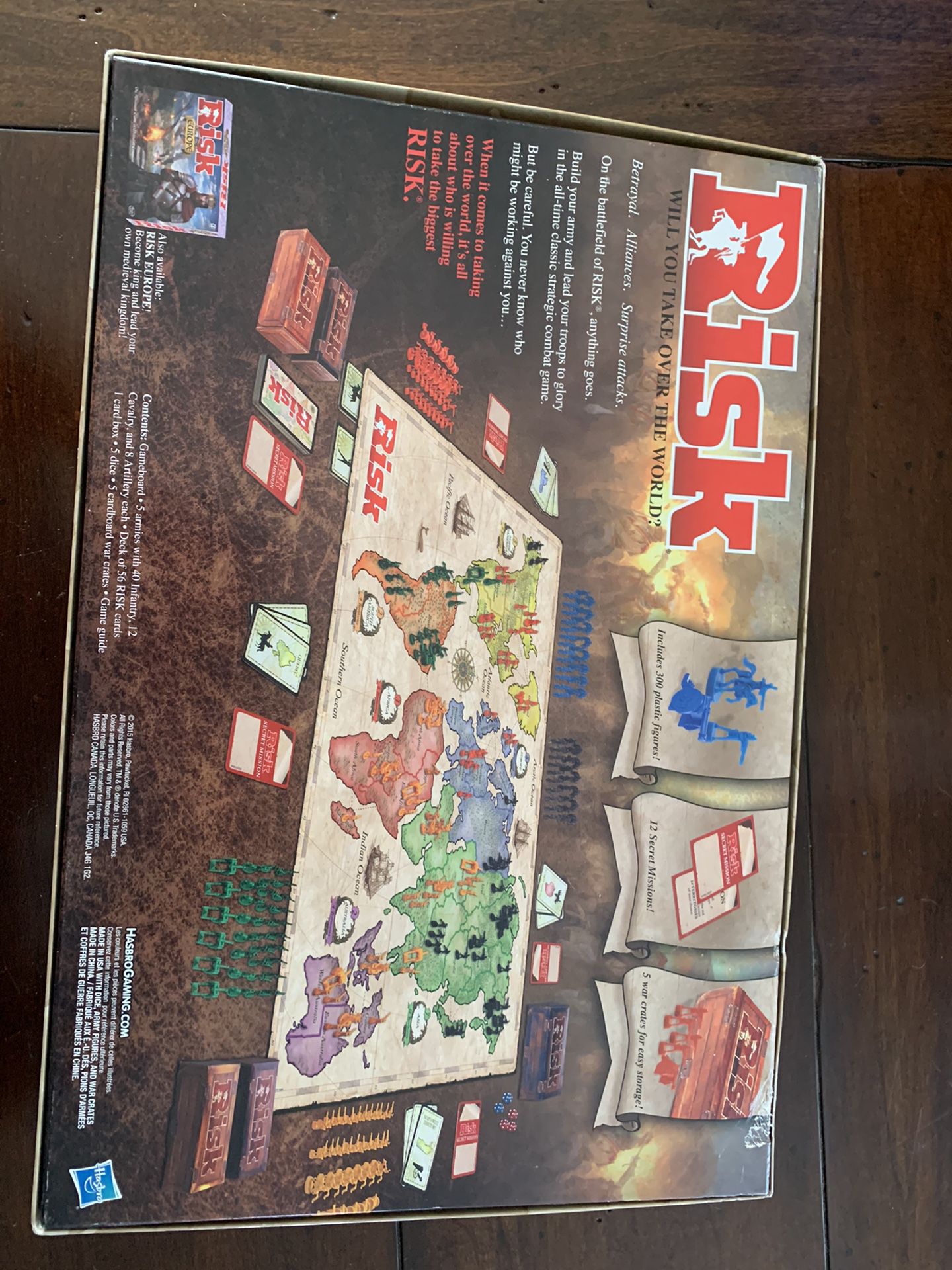 RISK Strategic Conquest Board Game 2015 Edition Open-Box Used Very Good Conditio