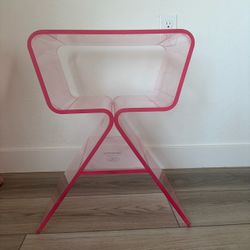Pink Acrylic Side Table