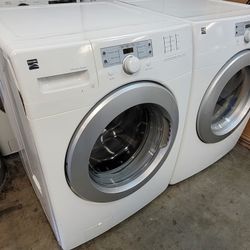 Kenmore Front Loading Washer And Stackable Gas Dryer Set 
