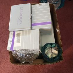 Marquis Crystal.  New Vases In Box ,Candy Dish