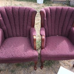 2 Burgundy Chairs