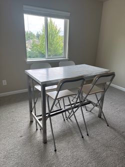 IKEA dining table set with chairs