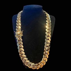 14k & 18k 20mm Miami Cuban Link Gold Plated Chain Necklace Waterproof Non Tarnish