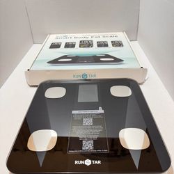 Runstar Smart Scale for Body Weight and Fat Percentage, High Accuracy Digital Bathroom Scale with Large Display for BMI Heart Rate 15 Body Composition