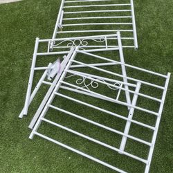 Twin White Metal Bed Frame