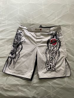 Hayabusa White MMA shorts Muay Thai