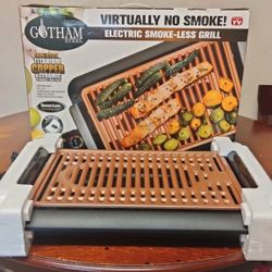 Brand New Gotham Steel Electric Smokeless Adjustable Temperature Grill For Indoors $45