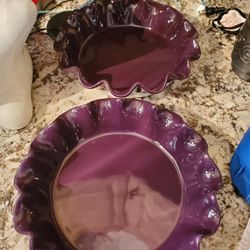 Rachel Ray Purple Fluted Dishes, Each