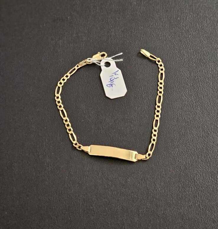 14k Gold Baby Bracelet 6 Inch