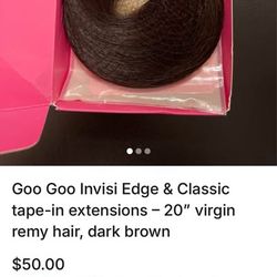 GOO GOO Tape-In Hair Extensions – Dark Brown #2, 20"