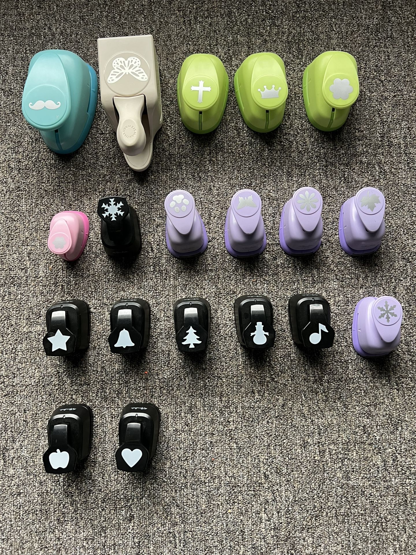19 Assorted Paper Punches - Like new