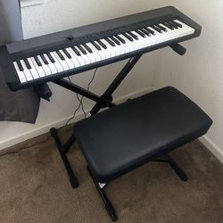 Keyboard, Stand, And Seat And Sustain Pedal 