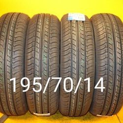 4 New Tires For Sale 195/70/14 We Service Motorcycle Tires