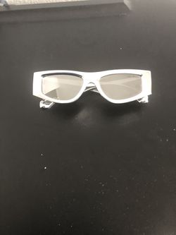 Silver Off White Glasses