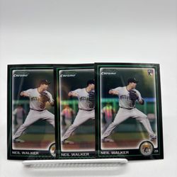 Lot Of 3 Neil Walker Rookie 2010 Bowman Draft Picks & Prospects RC #BDP83