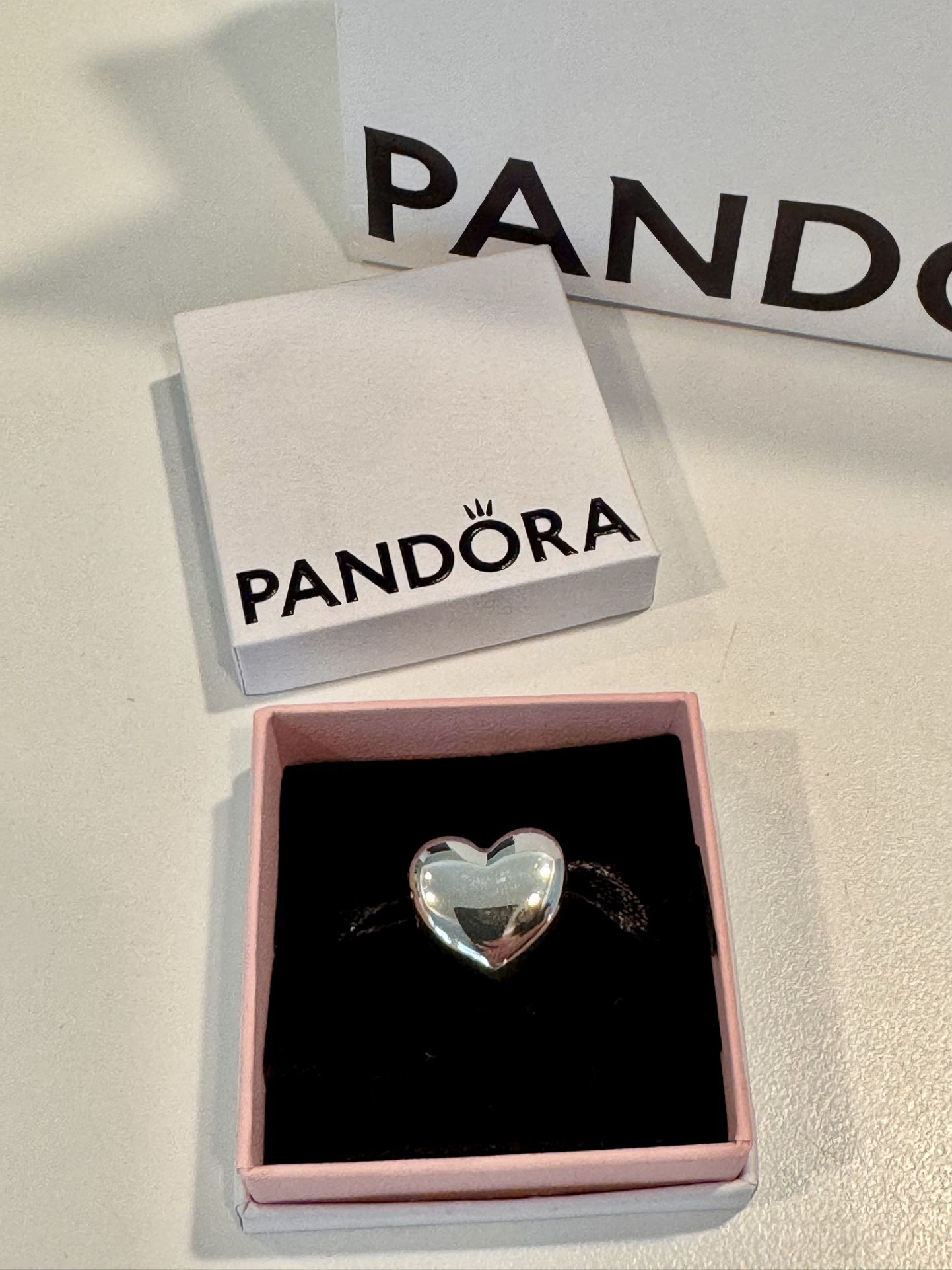 Pandora NEW Large Sterling Silver Heart Charm