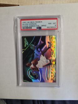 Allen Iverson 1997 sky box Reebok 🔥 psa 8
