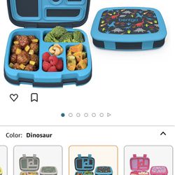Bentgo Kids' Prints Leakproof, 5 Compartment Bento-Style Lunch Box -  Dinosaurs