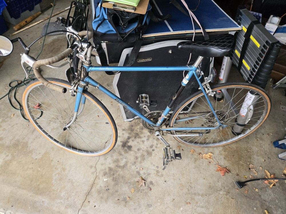 Vintage Raleigh Super Record 10 Speed Bicycle Fixer Upper