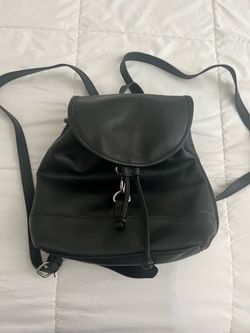 Black backpack purse