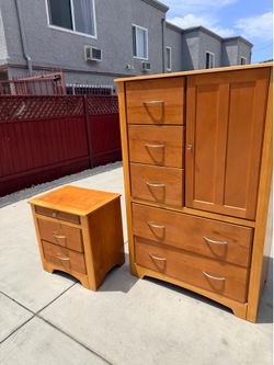 Millennium Furniture Tall chest 5 drawer dresser + Matching nightstand