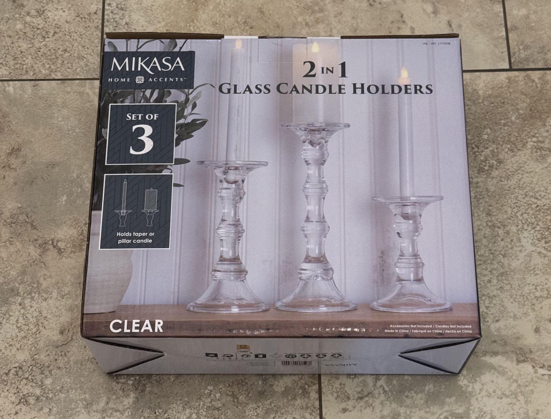  New Mikasa Candle Holders 