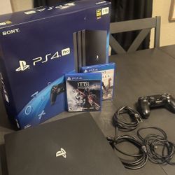 PS4 Pro W/ 2 Games