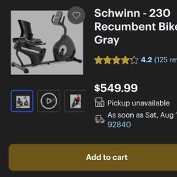 Swchin Exercise Bike Barley Used