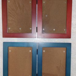 Two Double 5x7 Wood Picture Frames 