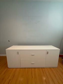 Modern White Credenza / Sideboard / Filing Cabinet