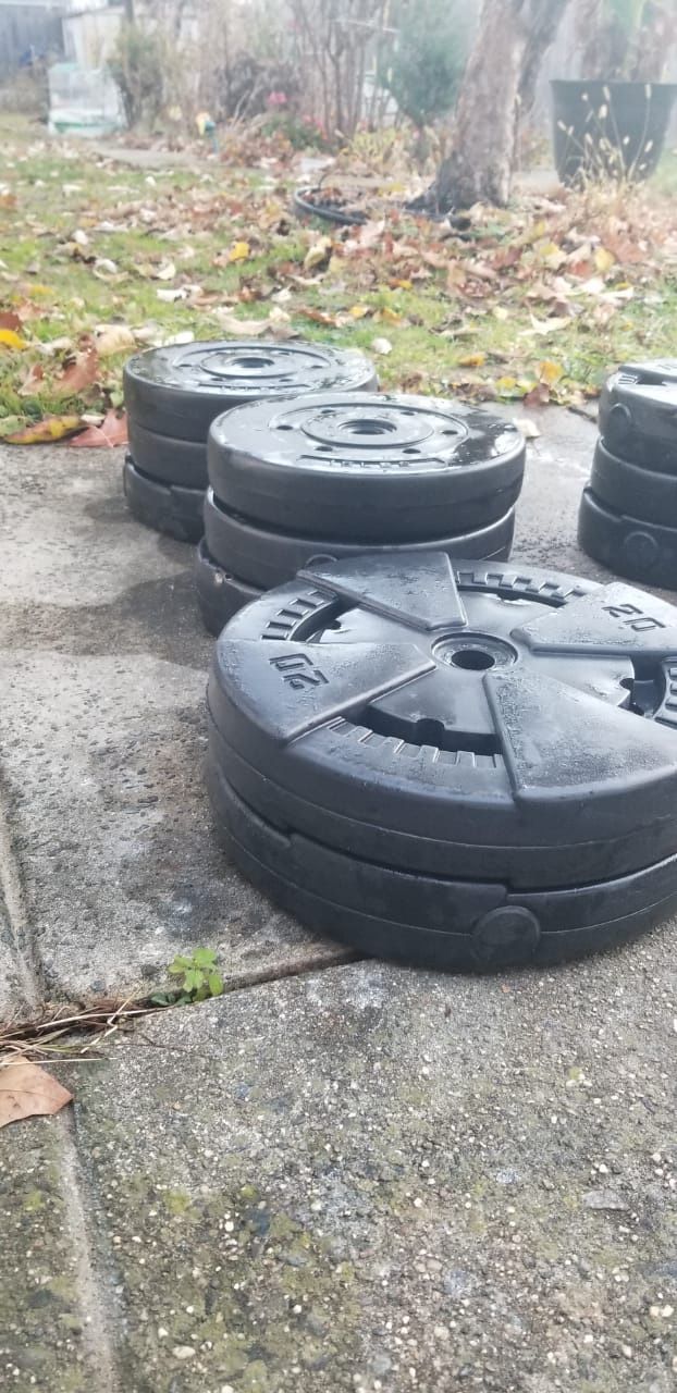 Vinyl Weight Plates 210 lb set – Standard 1-inch