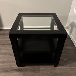 Glass Top Side Table 