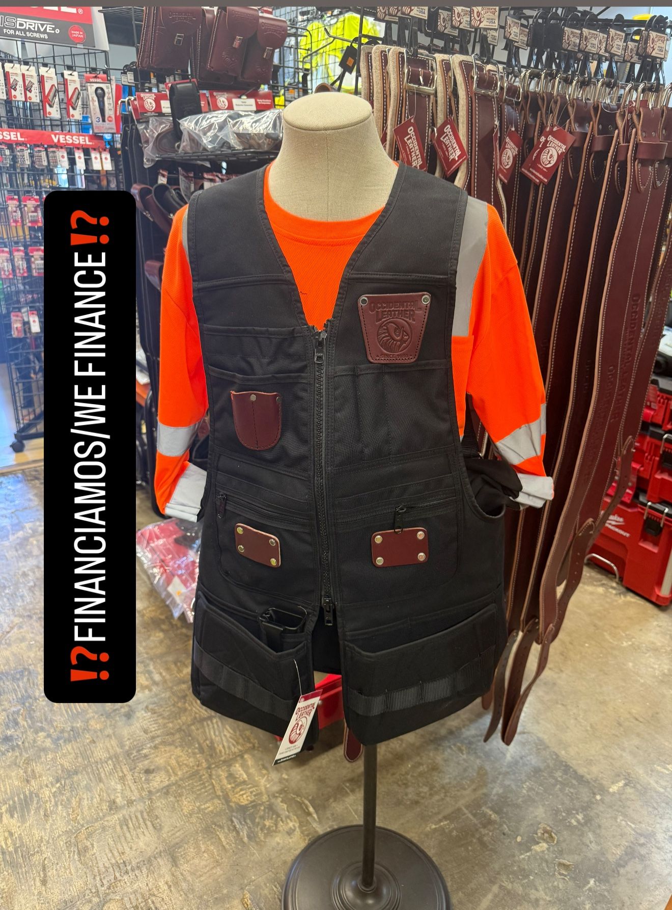 2576 OCCIDENTAL LEATHER Oxy Pro Zip Vest **(FINANCIAMOS/WE FINANCE)**