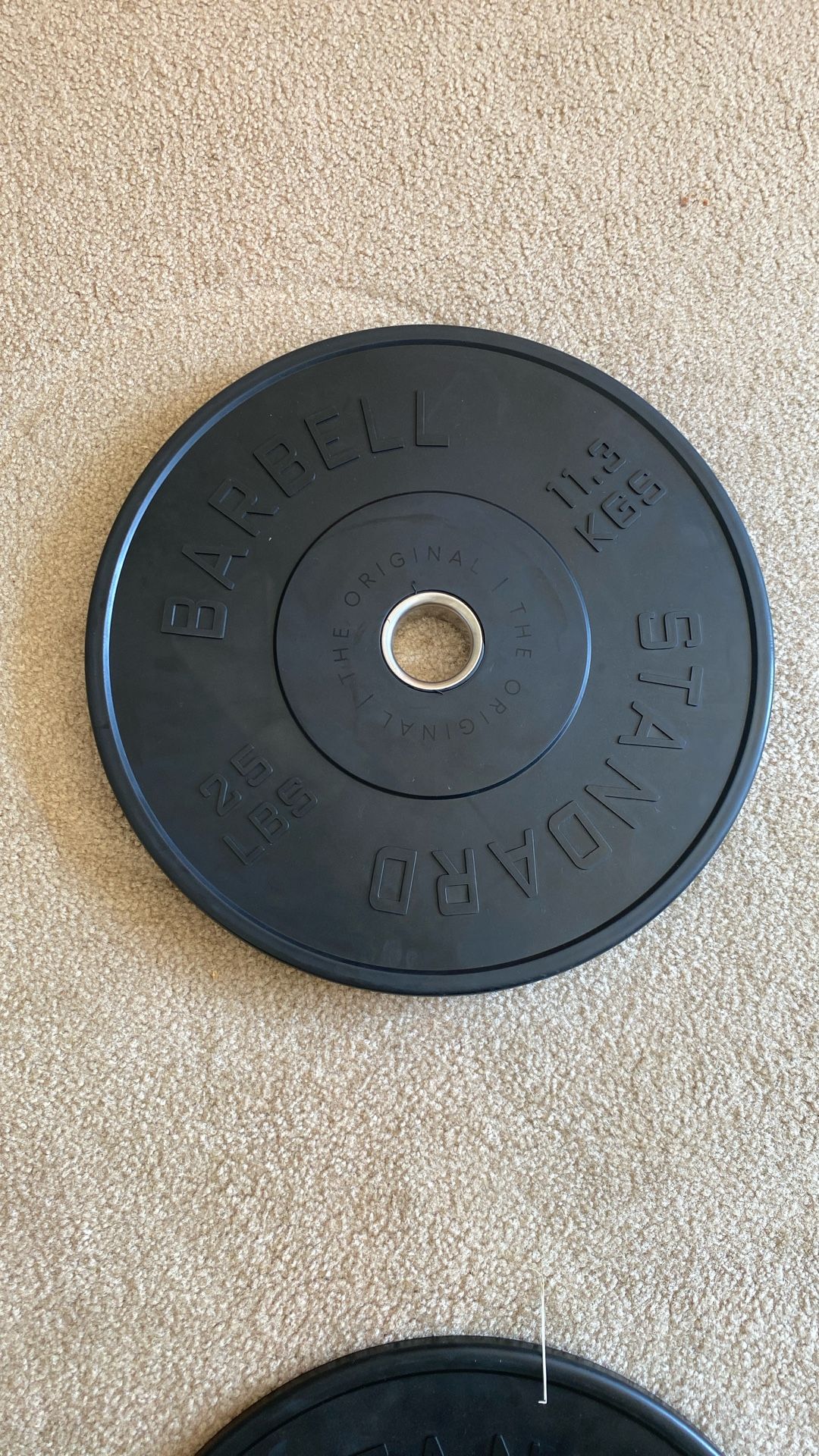 25lbs Barbell Standard Bumper Plates