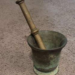 Vintage Antique Mortar & Pestle Set