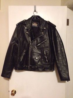 Leather Biker Jacket by MAS Leather