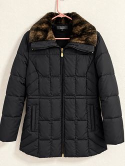 Ellen Tracy Black Puffer Jacket Size Large