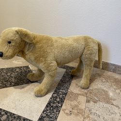 Standing large Golden Retriever stuffed animal