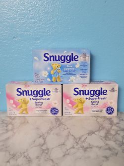 3 Snuggle dryer sheets (70 sheets)