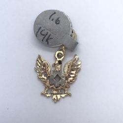 Gold 14k Eagle Pendant New